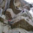 Clsica y Deportiva - 'Zona de la Abeja': Ruta La Abeja (5.10c Trad) a la izquierda; Ruta Cielo y Piedra (5.11a Sport)