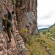 Escalada en Paute - Brían calentando en la vía Puta Cabrón de Paute antes de enfrentarse al Vírus Mexicano... la vía más dura de Paute con un 7c+