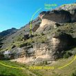 Margen izquierda del cañon - Sectores balcón del salado, séptimo arte, Santañapa, piedra campanilla y naturaleza del río salado.