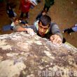 Escalada en Albarracín - Borja dandolo todo en este pedazo de bloque albarracinero... Valeeeeee!!!!