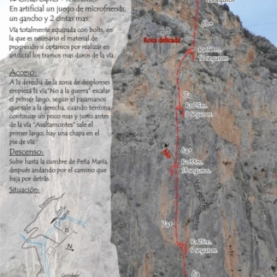 Croquis sobre foto a color de El 4º escalón