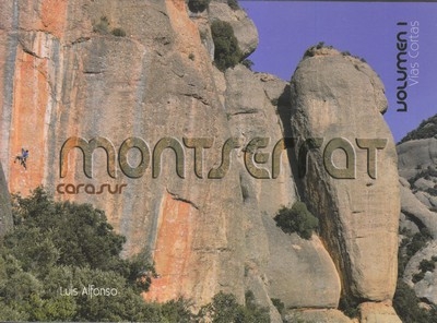 Montserrat cara sur. Volumen I - Esta guía, primera parte de las dos dedicadas a Monserrat Sur contiene vías de un largo de las zonas bajas de la cara sur de Montserrat con concesiones de zonas algo más arriba. Los criterios a la hora de seleccionar el contenido de la guía son la cercanía a los aparcamientos (entre 5' y 1 h) y pertenecer a la cara Sur.

La guía consta de 13 capítulos:

1. Bauma de Can Solà (2 sectores)

2. Vermell del Xincarró
• Pallers free y roca de l'Era dels Pallers
• Paller Sud
• Bauma de les Estaques, totxo del XEP y la Carabassina
• Gerro i Veïna del Gerro
• Roca del Tambor Gran, Timbaler, Cartutxos
• Vermell del Xincarró esq
• Vermell del Xincarró dr, cova de l'Alfonso

3. El Castell
• Castell esq i dr
• Totxo del Clot del Tambor
• el Plàtanl

4. Clot del Boixar
• Clot del Boixar esq
• Clot del Boixar dr

5. La Tonsura-Agulla del Senglar
• el Supositori
• Tonsura i placa Hardkore
• Senglar y Senglar superior
• roca Roja
• ag Fina dels Naps de Baix

6. El Faraó de baix
• Faraó de baix esq
• Faraó de baix dreta
• roca de Sant Miquel
• roca del Cantó

7. La Palomera
• la Palomera O
• la Palomera E
• placa dels Roofs

8. Can Jorba
• totxo de Can Jorba, placa de la Pluja
• Can Jorba esq
• Can Jorba cente
• Can Jorba dr
• roca Mur

9. La Vinya Nova
• la Vinya Nova
• placa Cangur

10. L'Artiga Baixa
• la Piula i veïnes
• les Dames

11. El Clot de la Mònica
• totxo de Ponent y Clean is good
• serrat inferior d'en Muntaner
• la Pastereta, totxo de la Pastereta y la Planeta
• placa Tótem
• Miranda de la Vinya Nova
• serrat superior d'en Muntaner

12. Torrent del Misser
• Mama's & the Papa's y toxo del Akino

13. Collbató
• cingle de Xaloc
• totxos CAM Nou Barris
• els Graus
• el Jardinet
• primer y segon pis
• el Llençol
• la Codolosa